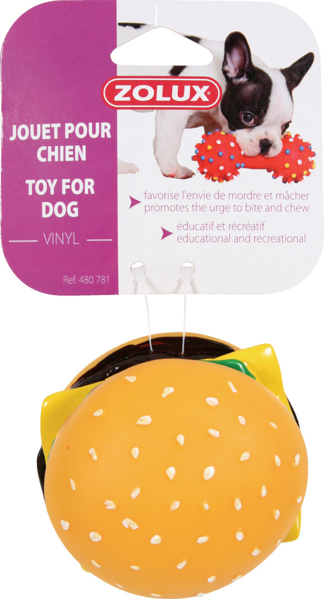Rotaļlieta suņ.''Vinil hamburgers 8 cm"