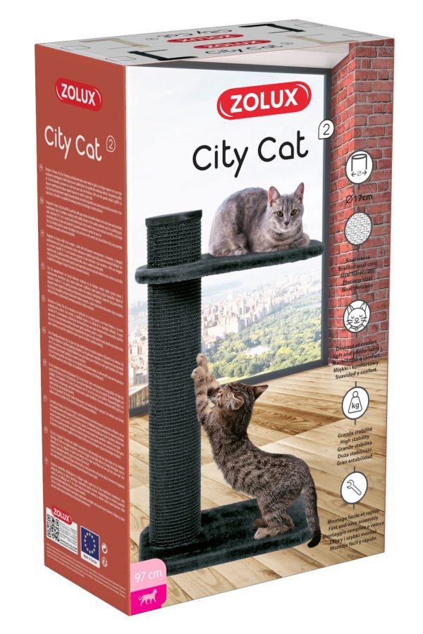 Statīvs/nagu asin.kaķiem City Cat 2  59x45x97cm peleks