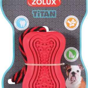 Rotaļlieta suņ."Kaučuka ar auklu  TITAN L"sarkans