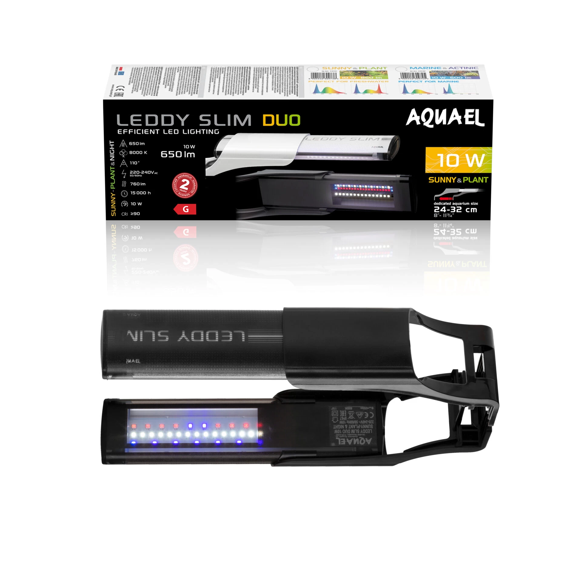 Aqua El Lampa akvārijam Leddy Slim 10W Sunny D&N
