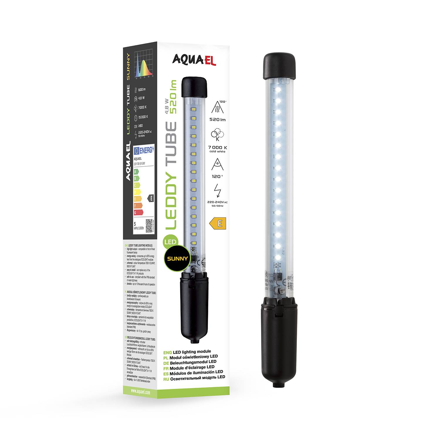 Aqua El Lampa akvārijam Leddy Tube 4.8W Sunny D&N