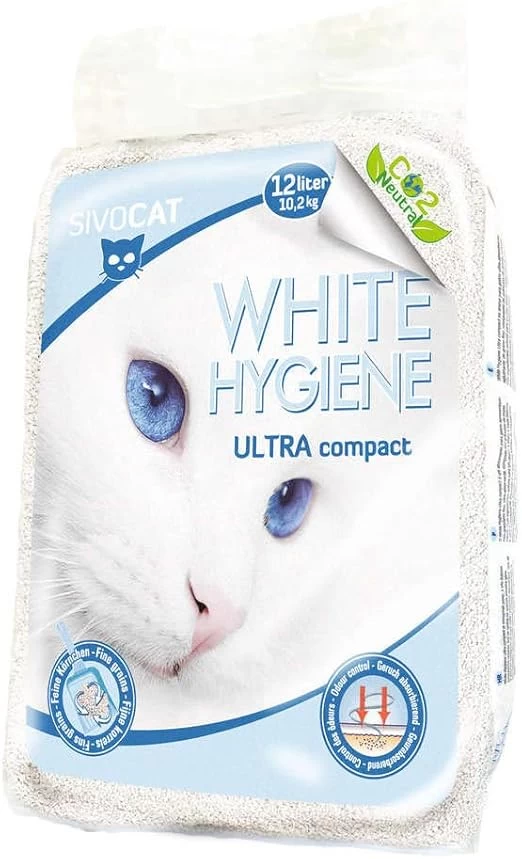 Smiltis kaķiem Sivocat White Hygiene Ultra Compact 12.0L