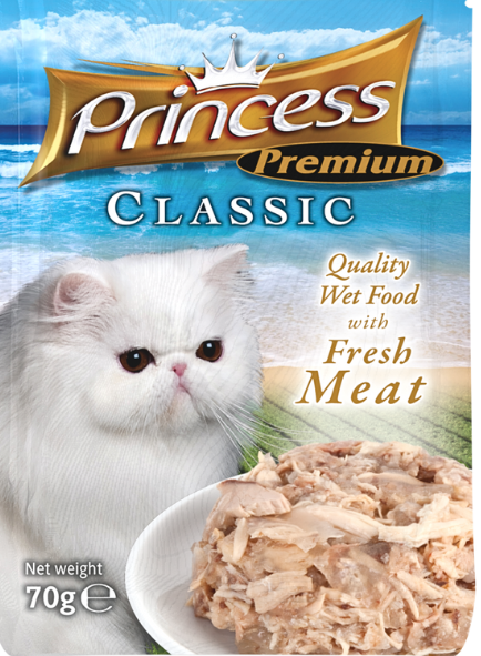 Princess Prem(Pouch)k/kaķ.Cālis,tuncis,rīsi,garneles 70gr