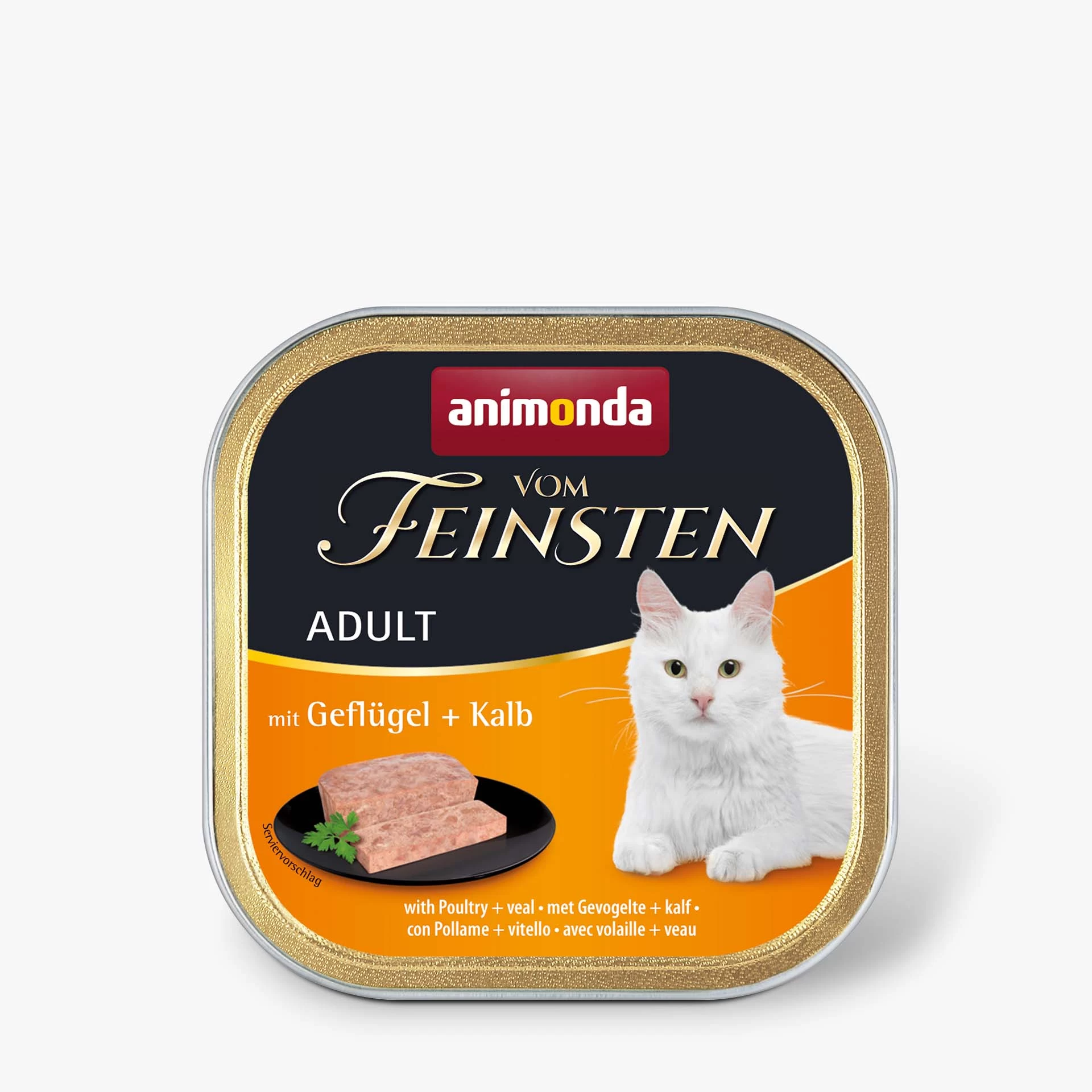 Animonda past.kaķ.Mājputni,teļš  0.1