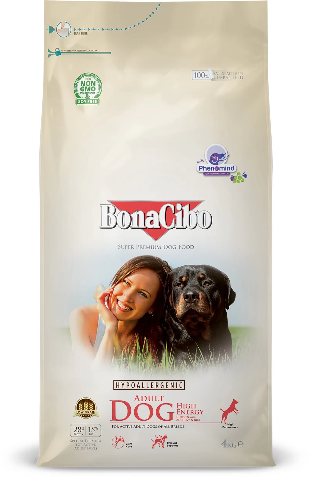 BonaCibo s/b suņiem Adult High Energy 15.0