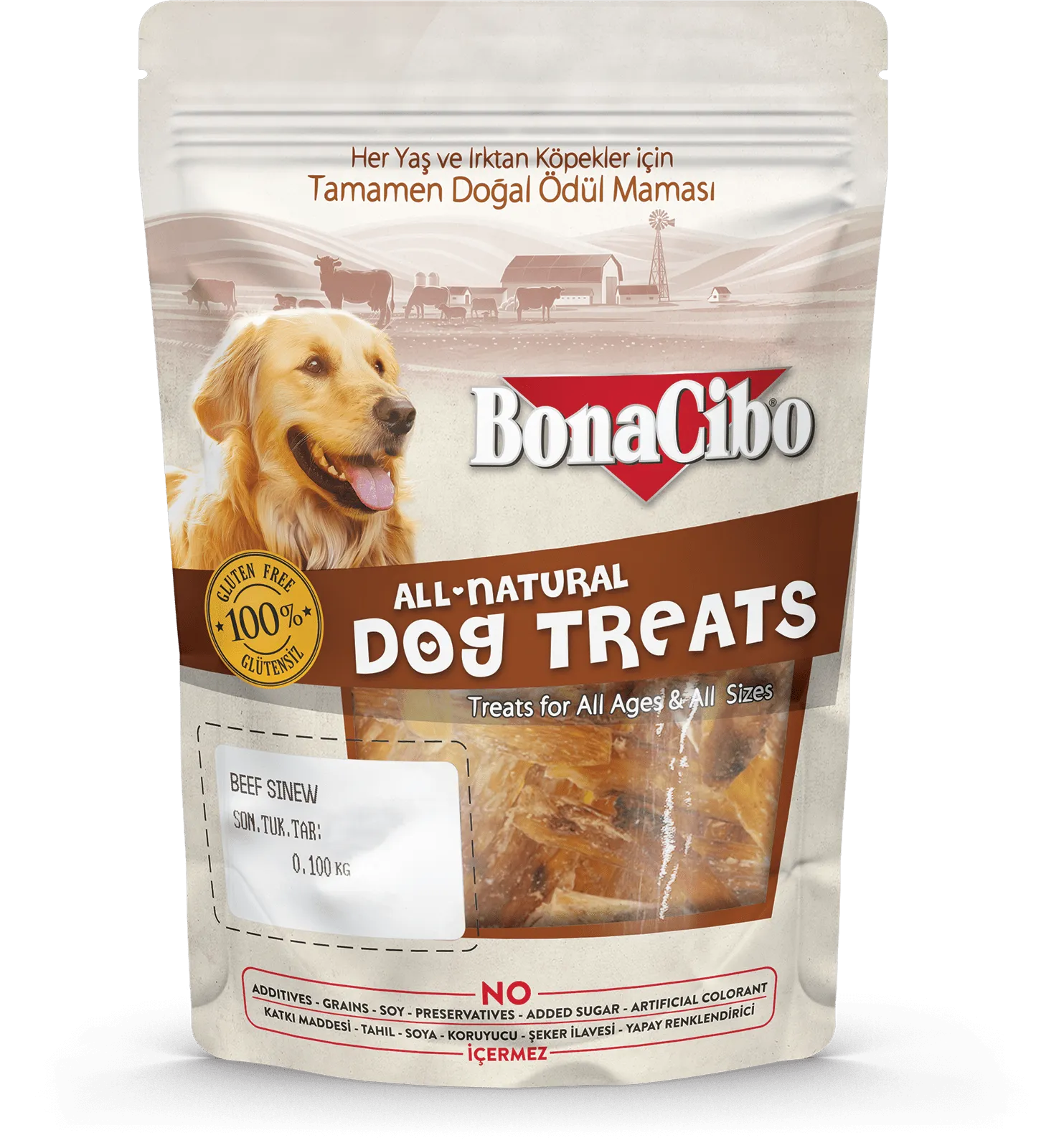 BonaCibo gard.suņiem Dog Treats Bees Lung Cubes 0,1