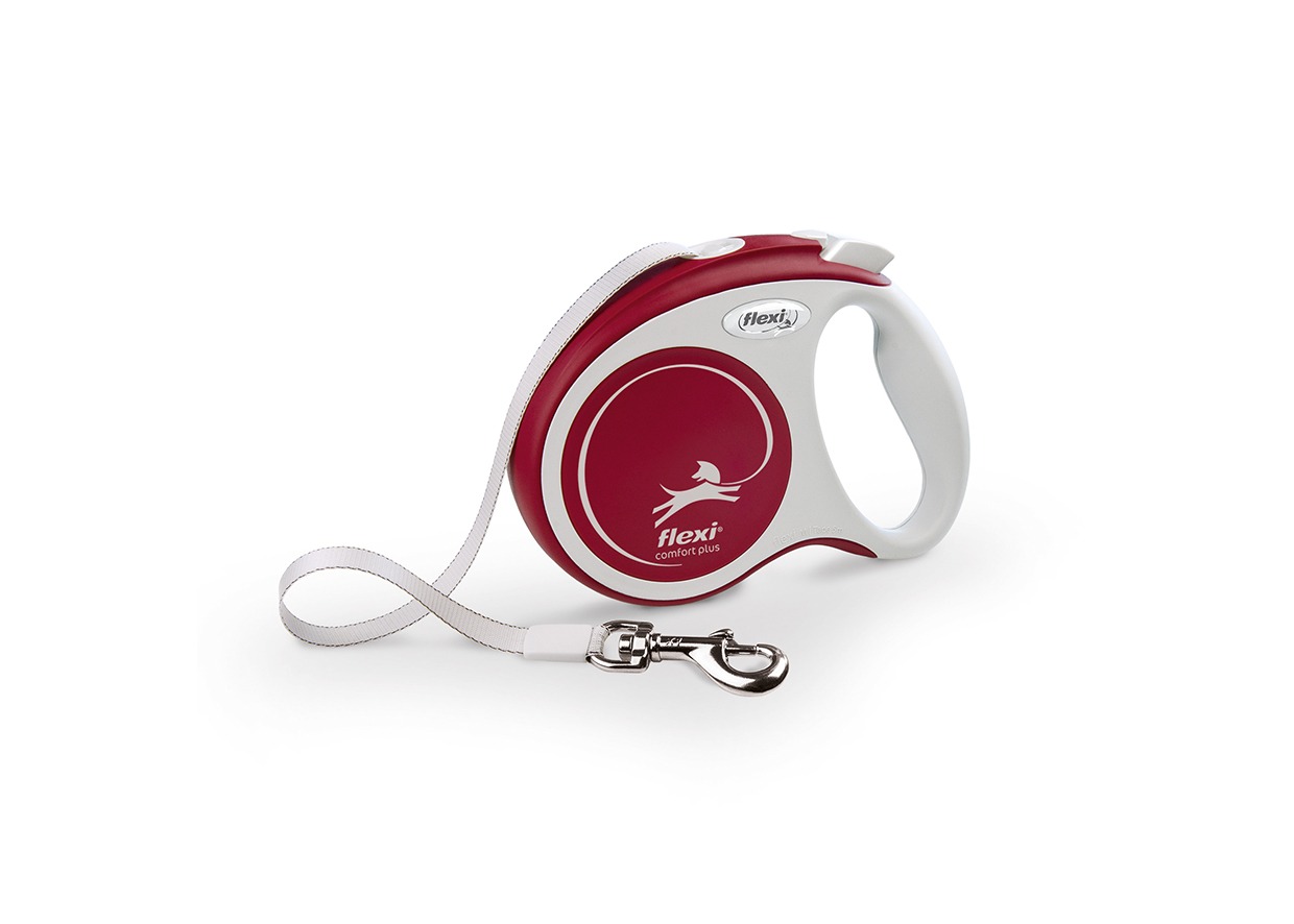 Pavada Flexi Comfort L lente 5m/60kg (sarkana)