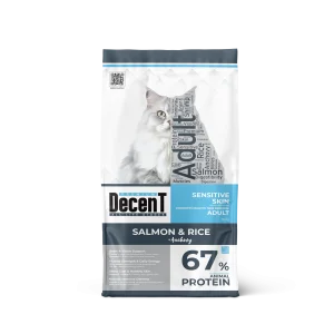 Decent s/b kaķiem Adult Salmon&Rice 15.0