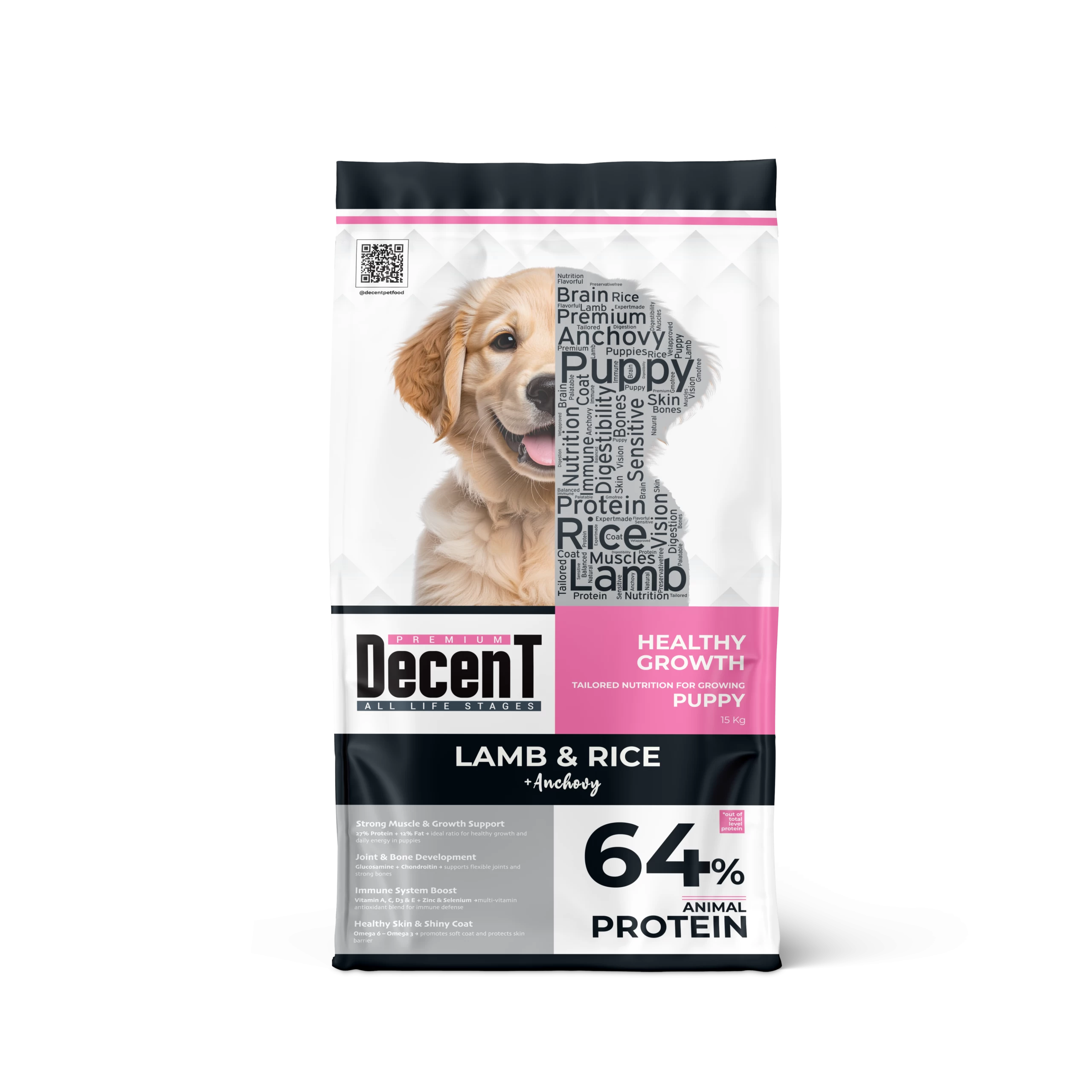 Decent s/b suņiem Puppy Lamb&Rice 15.0