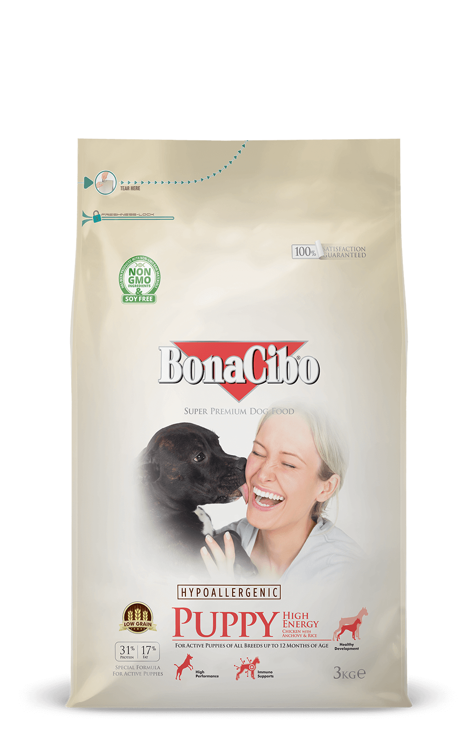 BonaCibo s/b suņiem Puppy High Energy 15.0