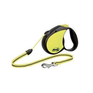 Pavada Flexi Neon Reflect M aukla 5m