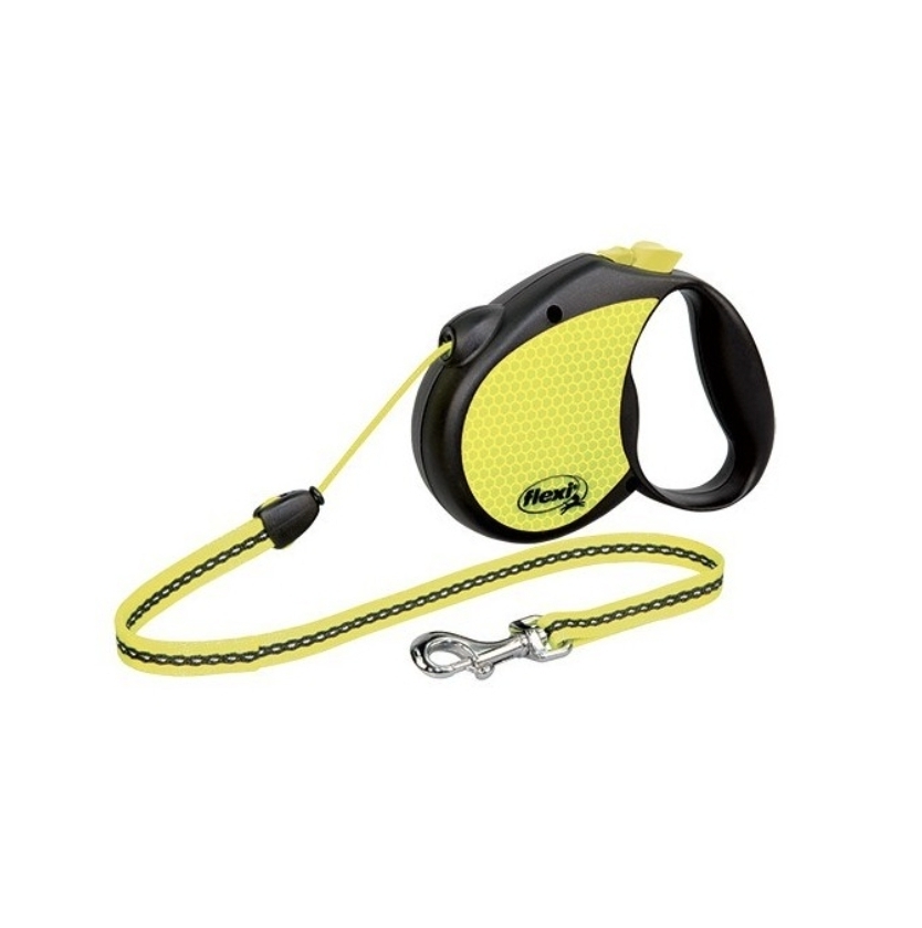 Pavada Flexi Neon Reflect M aukla 5m