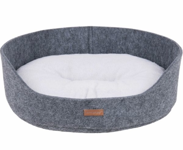 Guļvieta suņ.ovāla Hygge M pelēka