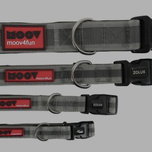 Kakla siksna Moov 25mm pelēka