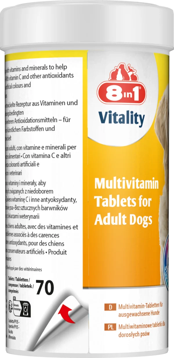 8in1 Vitality MultiVitamin tabletes adult 70tb
