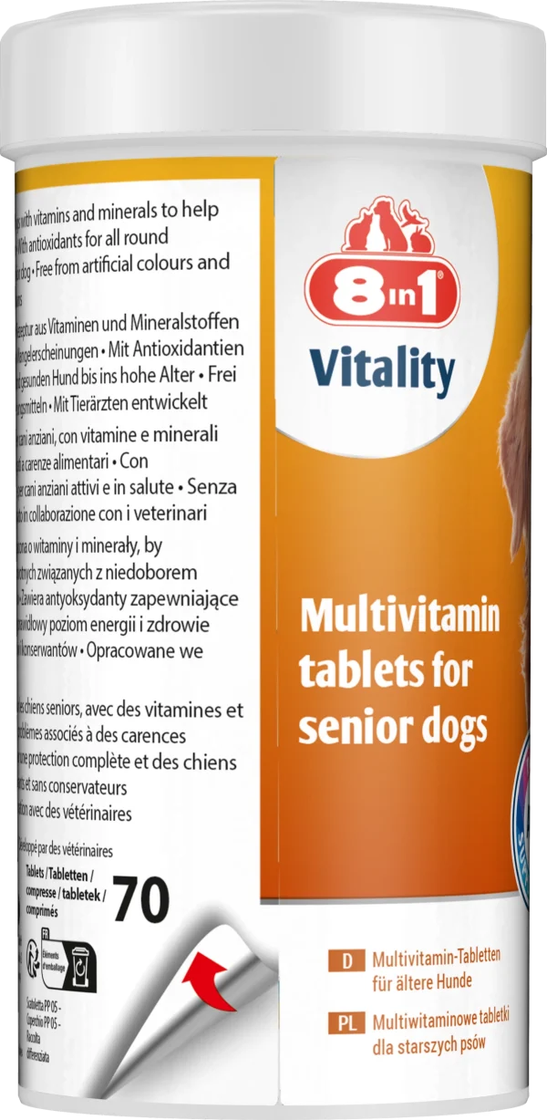 8in1 Vitality MultiVitamin tabletes senior 70tb