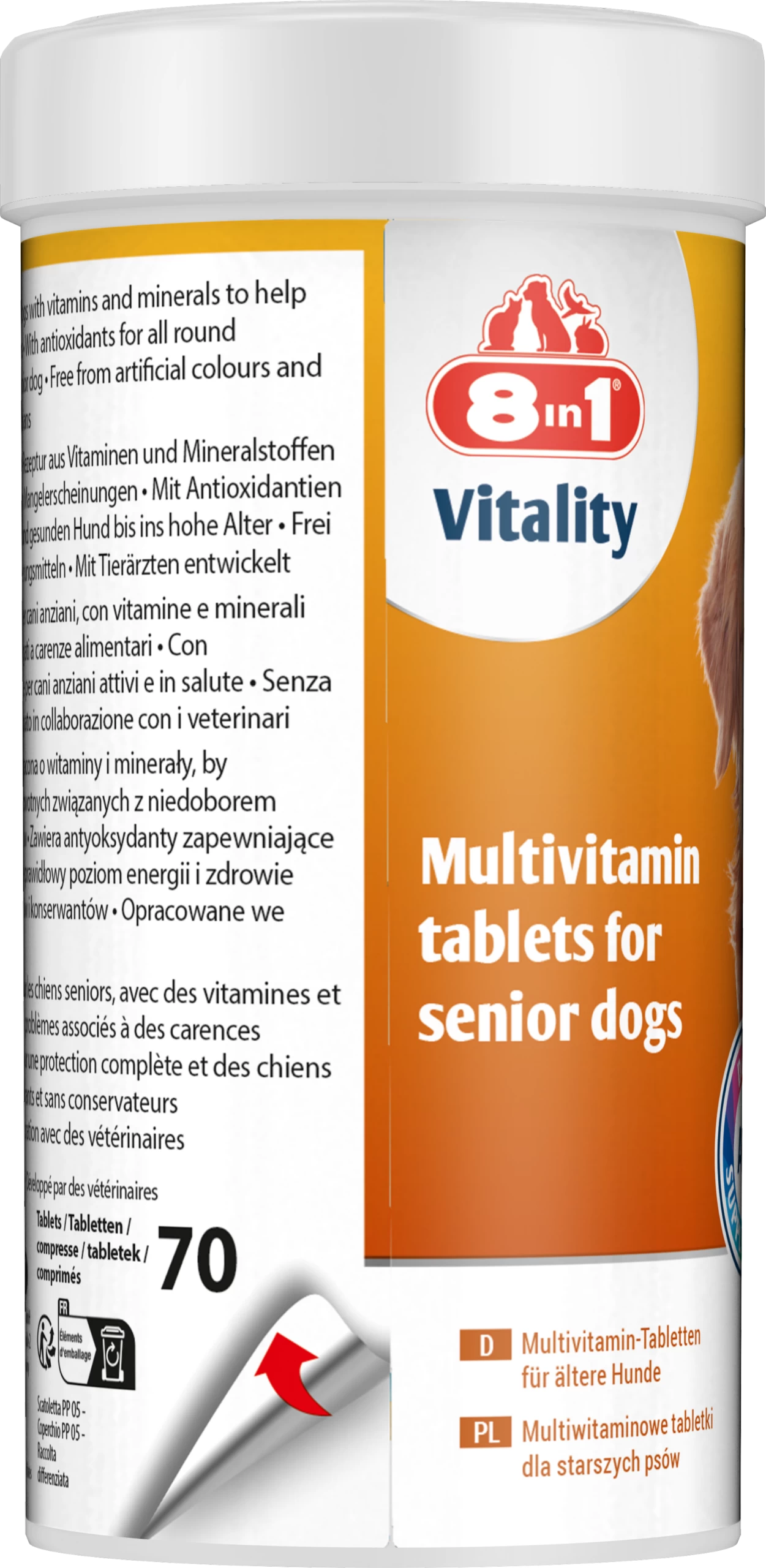 8in1 Vitality MultiVitamin tabletes senior 70tb