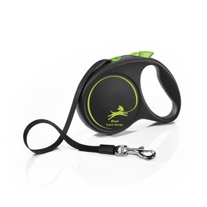Pavada Flexi BlackDesign M lente 5m/25kg (zaļa)