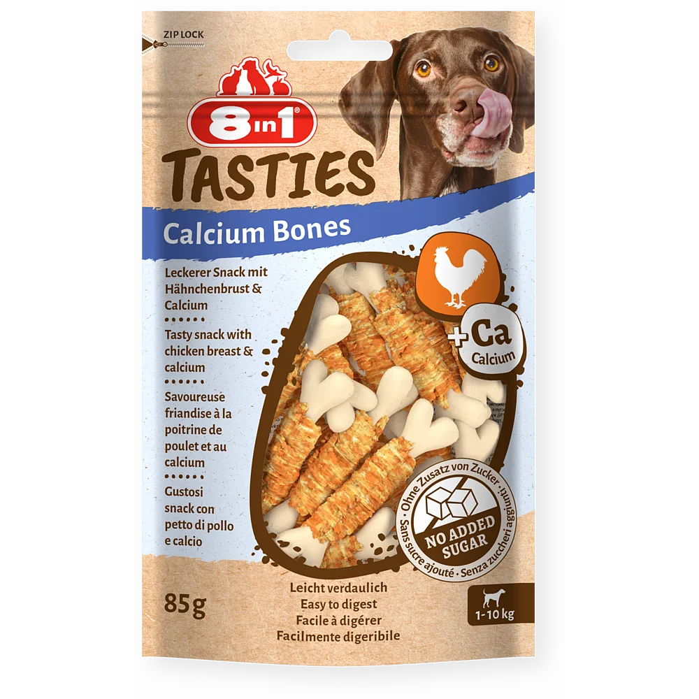 8in1 Gard/suņiem "Tasties Calcium Bones 85g