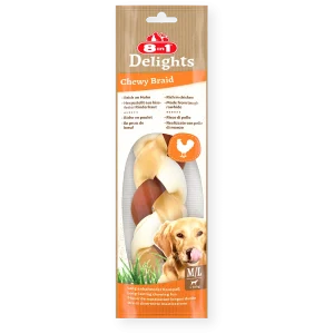 8in1 Gard/suņiem "Delights ChewyBraid "M/L 80g