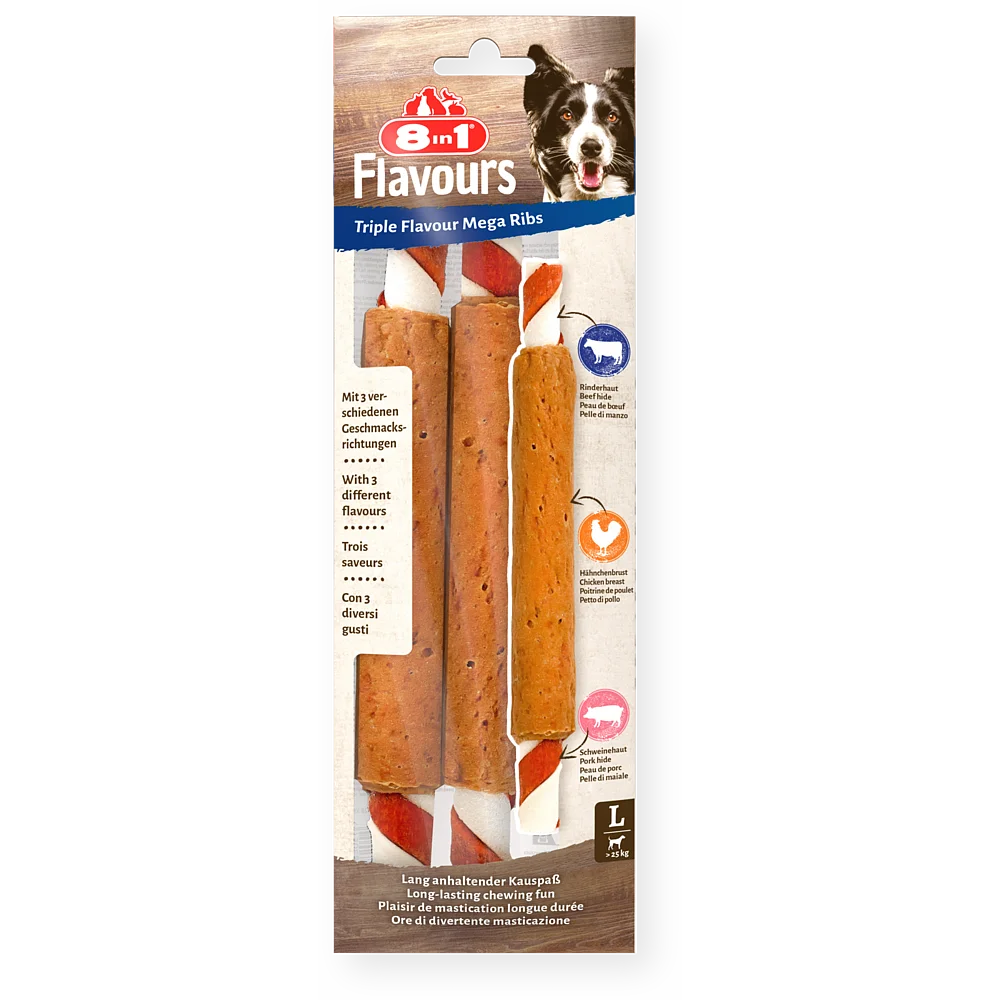 8in1 Gard/suņiem "Triple Flavour MegaRibs"140g
