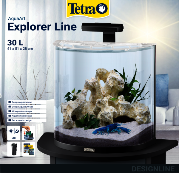 Tetra Akvārijs Explorer LED Cray 30L(Balts)