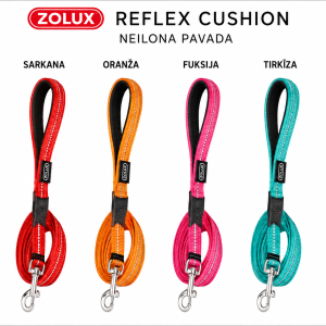 Neilona pavada Reflex Cushion 25mm/1.2m oranža