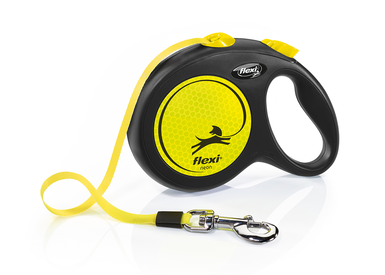 Pavada Flexi Neon Reflect L lente 5m