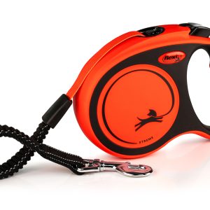 Pavada Flexi Xtreme L lente 5m/50kg(melna/oranža)