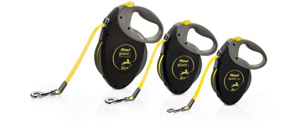 Pavada Flexi Giant XL lente 8m (melna)