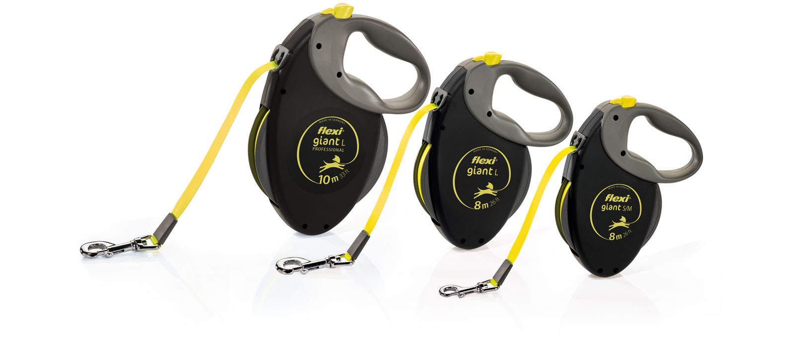 Pavada Flexi Giant XL lente 8m (melna)