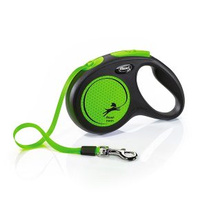 Pavada Flexi Neon M lente 5m/25kg (zaļa)