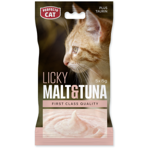 Gard.kaķiem Perfecto "Licky Malt&Tuna" 5X15g