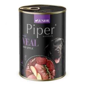 Piper Junior k/suņ. Teļa gaļa,āboli 0.4 N