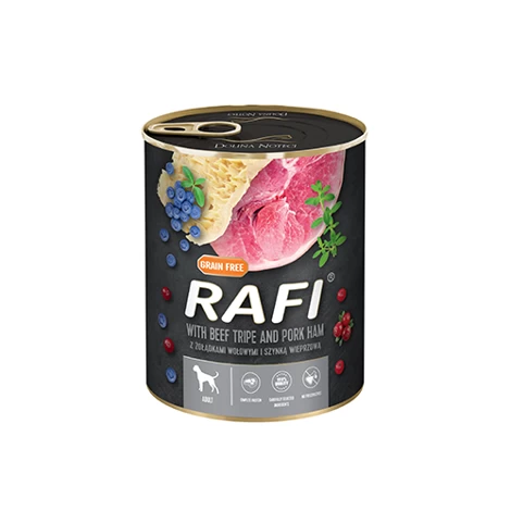 Rafi pastēte suņiem Šķiņķis,liellopa kuņģis 0.4