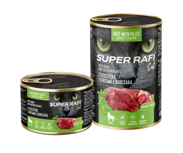 Super Rafi k/kaķ.Medījums,vistu sirdis 0.185