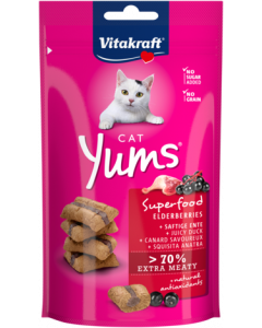 Gard. kaķ.Vitakr. Cat Yums Superfood ar pīli,plūškoku 40g